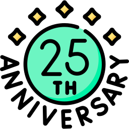 25-jarig jubileum icoon