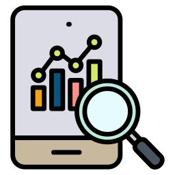 Mobile analytics icon