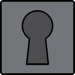 buco della serratura icona