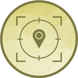 orientación por ubicación icono