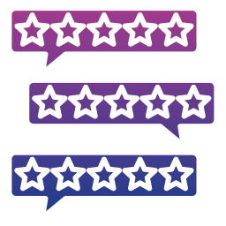 Five star rating icon