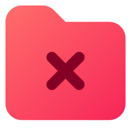 Folder cancel icon