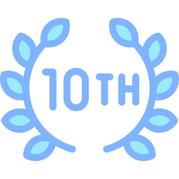 10 year anniversary icon