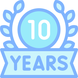 10 year anniversary icon