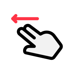 Swipe left icon