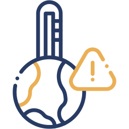 le réchauffement climatique Icône