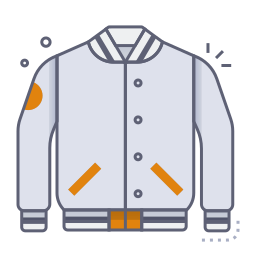 Университетская куртка иконка