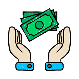 Money hand icon