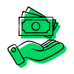 Money hand icon