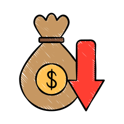 grafico dei soldi icona
