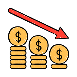 graphique de l'argent Icône