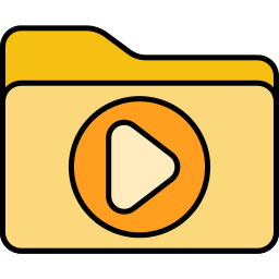 carpeta de vídeos icono