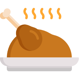 Roast chicken icon