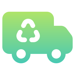 Recycling truck icon