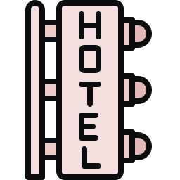 sinal de hotel Ícone