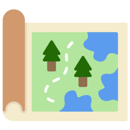 mappa del tesoro icona