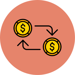 Dollar exchange icon