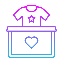 Clothes donation icon