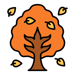 árbol de otoño icono
