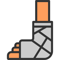 Broken leg icon