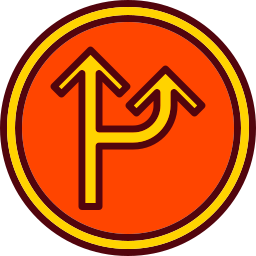flecha recta icono