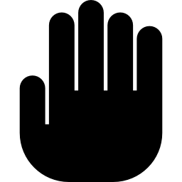 mano abierta icono