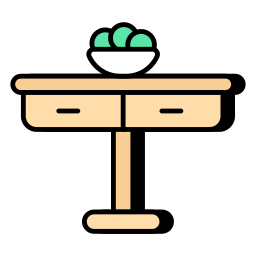 mesa de cajones icono