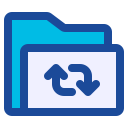 Folder exchanging icon