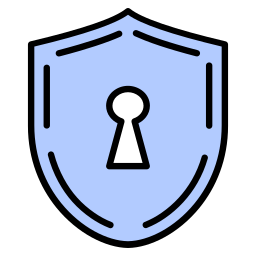 buco della serratura dello scudo icona