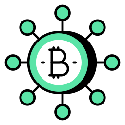 sieć bitcoina ikona
