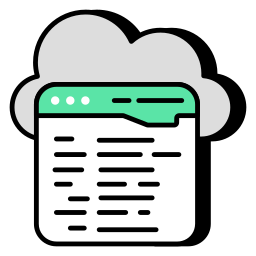 Cloud coding icon