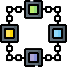 Łańcuch blokowy ikona