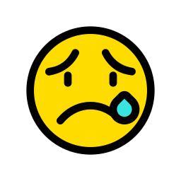smutna łza ikona