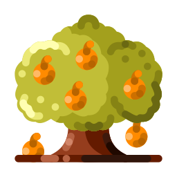 Árbol de frutas icono