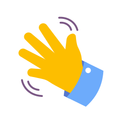 Waving hand icon