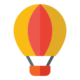 Hot air balloon icon