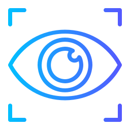 reconocimiento ocular icono