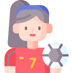 vrouwelijke voetballer icoon