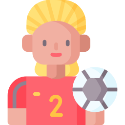 Female soccer player icon