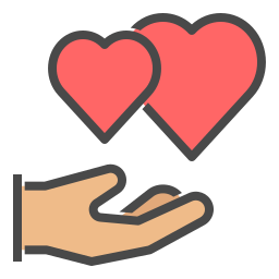 Giving love icon