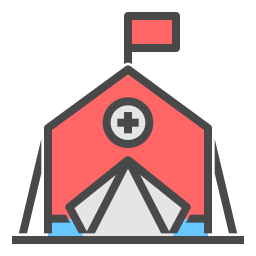 Medical tent icon