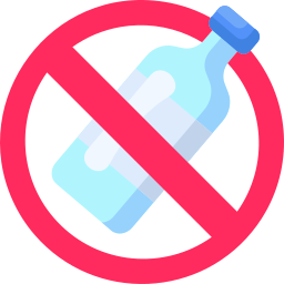 No plastic bottles icon