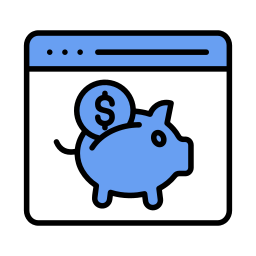 Saving money icon