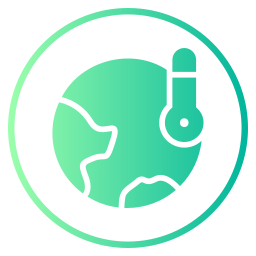 il riscaldamento globale icona