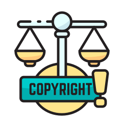 ley de derechos de autor icono