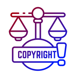legge sul copyright icona
