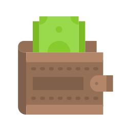 billetera de dinero icono