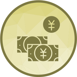 valuta yen icona