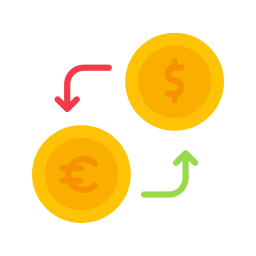 dólar a euro icono