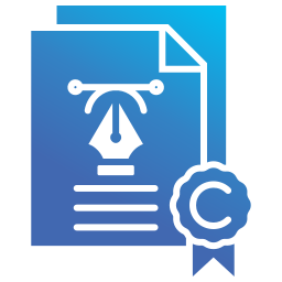 progetto grafico protetto da copyright icona